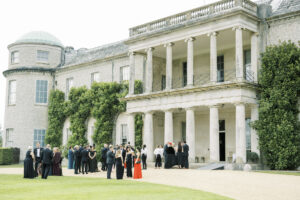 Champagne reception at Goodwood House Summer Wedding